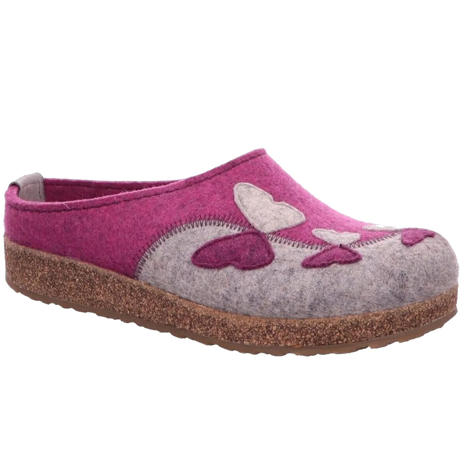 Women's Haflinger Mariposa Silver Grey Mulberry
