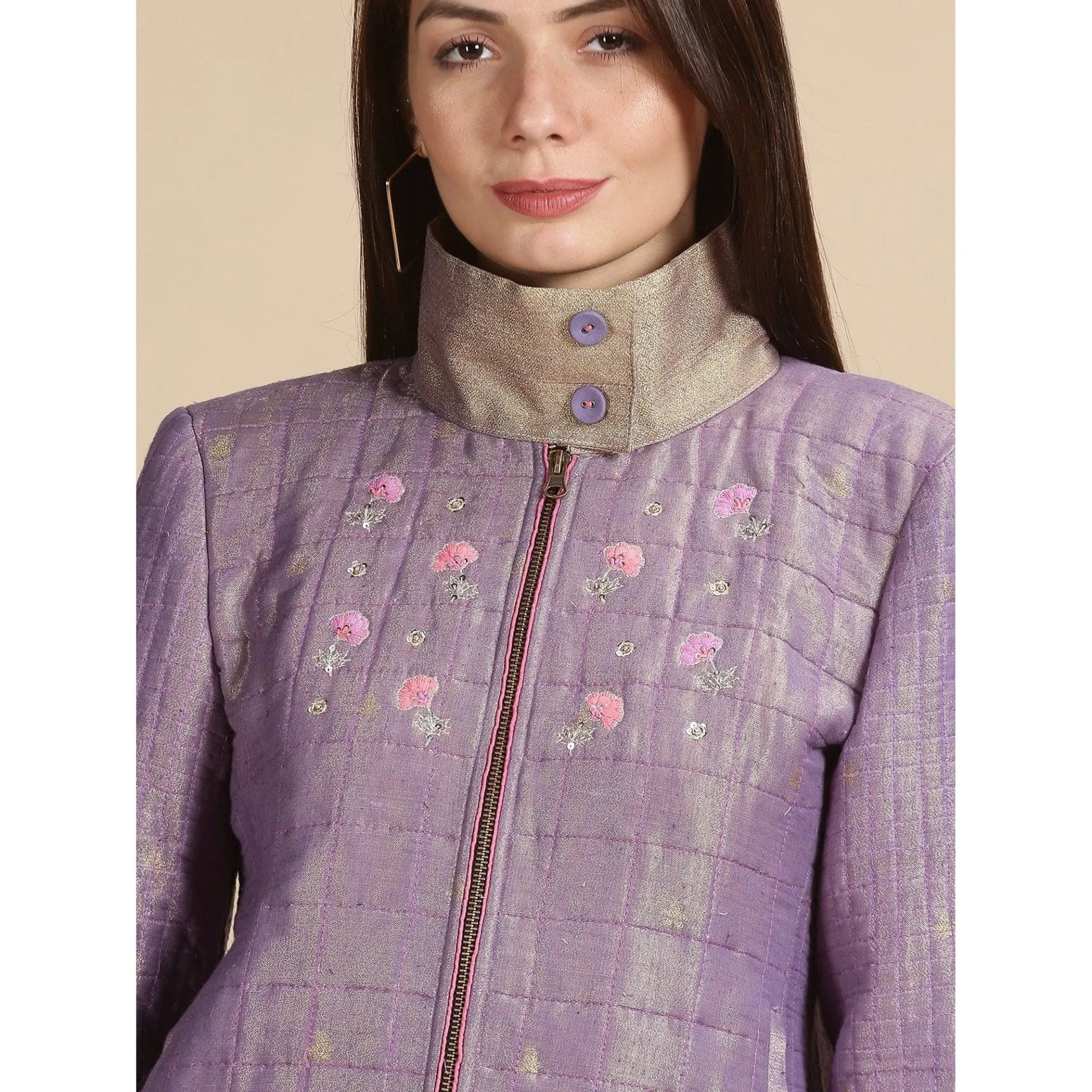 Zari Bomber Jacket - Mauve