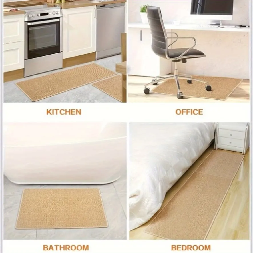 ZUN 1Pc Laundry Room Rug 25X95In, Supert Absorbent Runner Rugs, Satin Resistant Washable Non Skid And 83727914